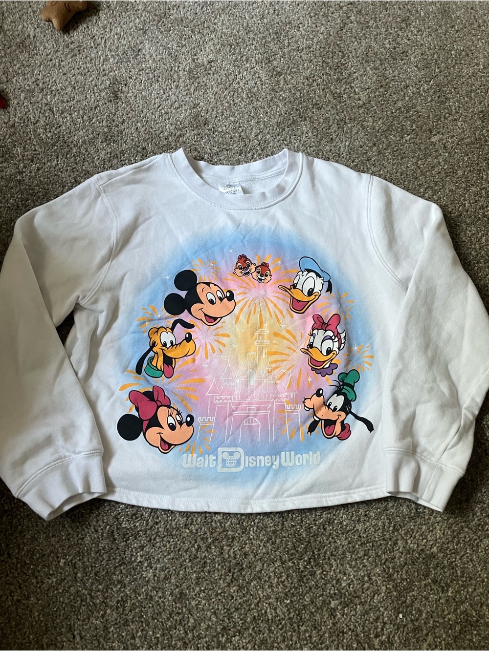 Disney Parks Mickey Mouse & Friends Fantasyland Castle Pullover Sweatshirt (L)